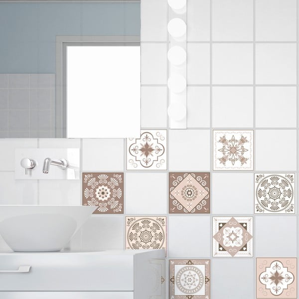 15 dekoratīvo sienas uzlīmju komplekts Ambiance Ezeiza, 15 x 15 cm-image-3