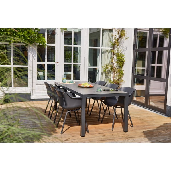 Tumši pelēki plastmasas dārza krēsli (2 gab.) Jill Rondo – Hartman-image-1