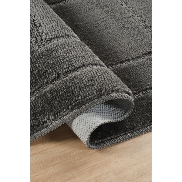 Antracīta pelēki vannas istabas paklājiņi (2 gab.) 50x80 cm Cerceve – Foutastic-image-2