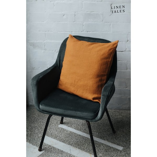 Lina spilvendrāna 40x40 cm Hazelnut – Linen Tales-image-1