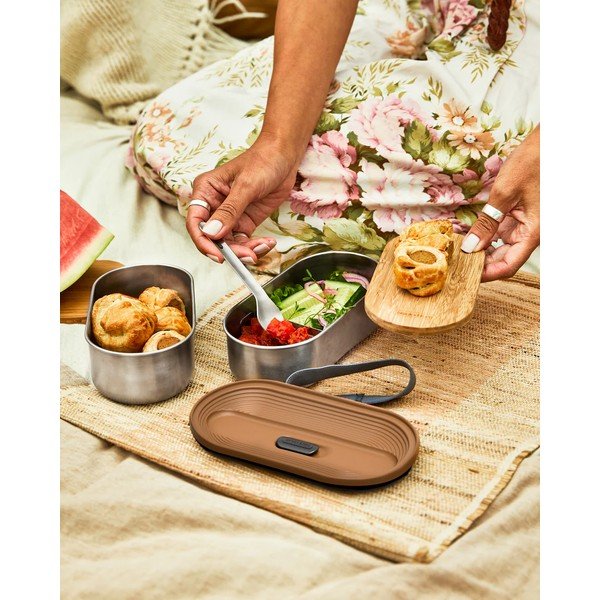 Pusdienu kārba 2x kastes ar nodalījumiem Bento – Black + Blum-image-3