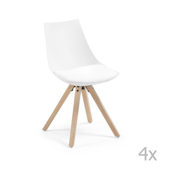 4 baltu krēslu komplekts La Forma Armony Hope