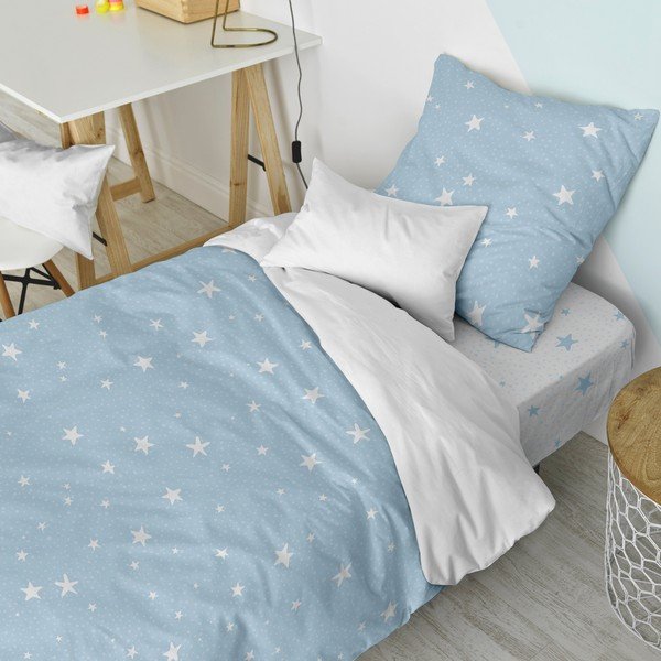 Vienguļamā kokvilnas bērnu gultas veļa 140x200 cm Little star – Happy Friday-image-1