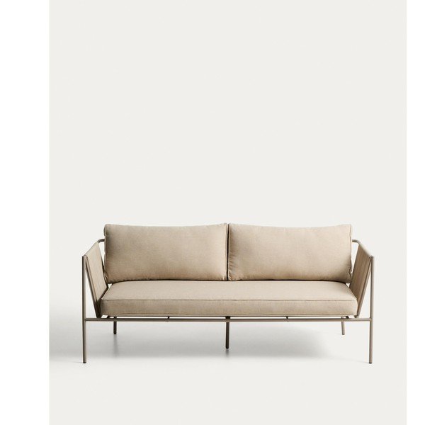 Bēšs polsterēts dārza dīvāns Zivia – Kave Home-image-4