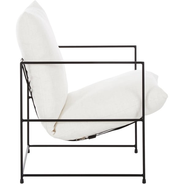 Balts krēsls ar metāla rāmi Wayne – Westwing Collection-image-2