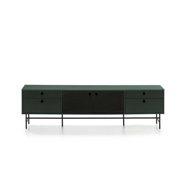 Zaļš TV galdiņš ar melnām detaļām Teulat Punto