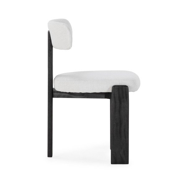 Melni/gaiši pelēki polsterēti pusdienu krēsli (2 gab.) Nadia – MOME-image-1