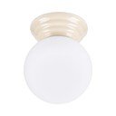 Bēša keramikas griestu lampa ar stikla abažūru ø 12 cm Farsa – Sollux