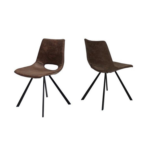 Gaiši brūns pusdienu krēsls ar melnu pamatni Canett Coronas-image-1