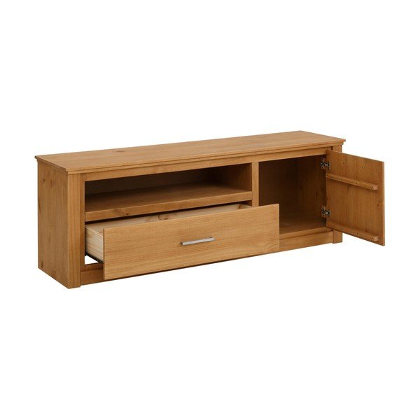 Dabīga toņa TV galdiņš no priedes koka 160x55 cm Celia – Støraa-image-2