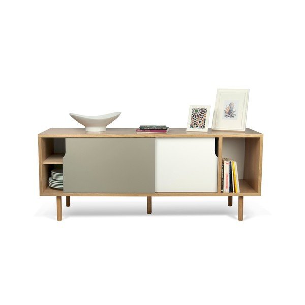 Balta un pelēka kumode TemaHome Dann Oak-image-2