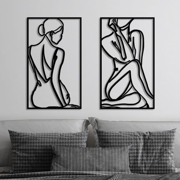 Metāla sienas dekors 42x70 cm Minimalist Female – Wallity-image-3