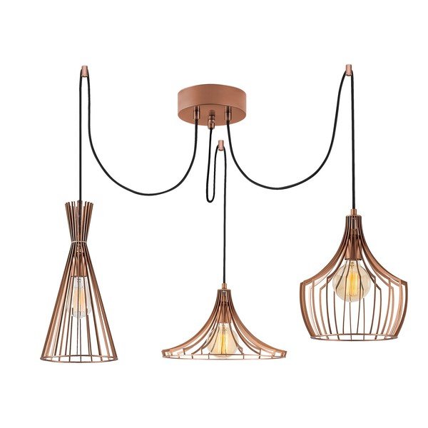 Vara krāsas piekaramā lampa ar metāla abažūru Mezopotamya – Opviq lights-image-4