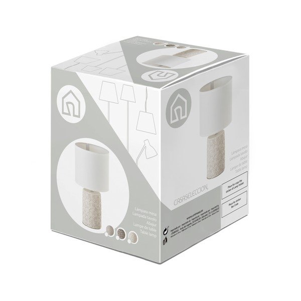 Brūna galda lampa ar auduma abažūru (augstums 33,5 cm) – Casa Selección-image-3