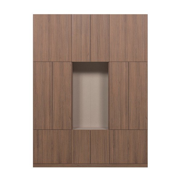Tumša dabīga toņa modulārais skapis 162x215 cm Build – WOOOD