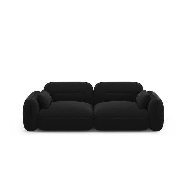 Melns samta dīvāns 230 cm Audrey – Interieurs 86