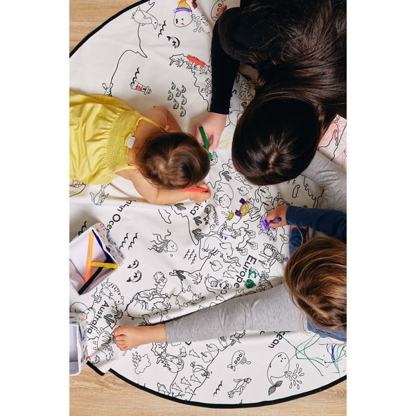 Paklāja un tekstila marķieru komplekts Butter Kings Camping, ø 130 cm-image-3