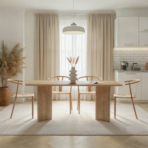 Ēdamgalds ar ozolkoka imitāciju 90x180 cm Linza – Kalune Design-image-1