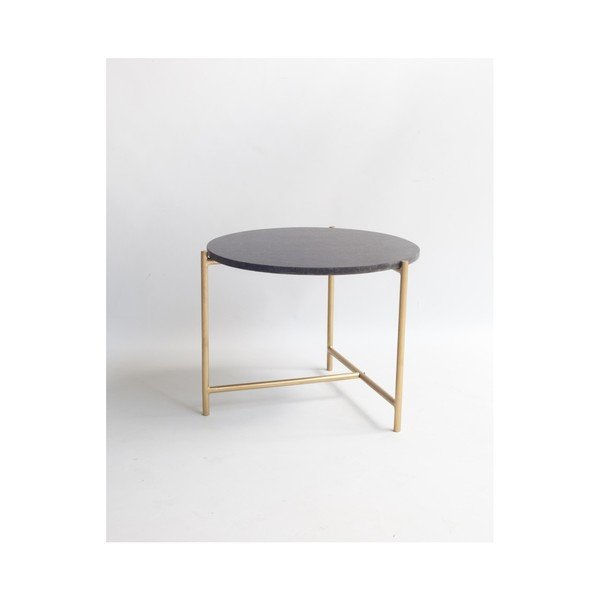 Žurnālgaldiņš ar melnu marmora virsmu Velvet Atelier, ø 50 cm-image-2