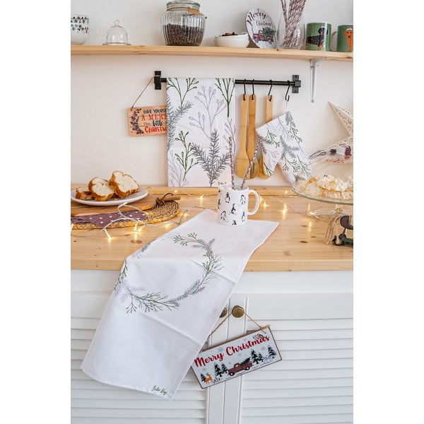 Kokvilnas trauku dvieļi (2 gab.) 50x70 cm Christmas Twigs – Butter Kings-image-1