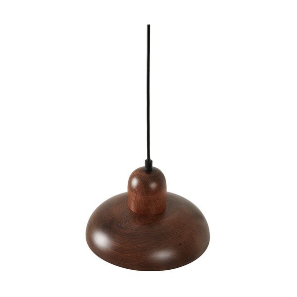 Brūna piekaramā lampa ar koka abažūru ø 25 cm Elsa – Opviq lights-image-4