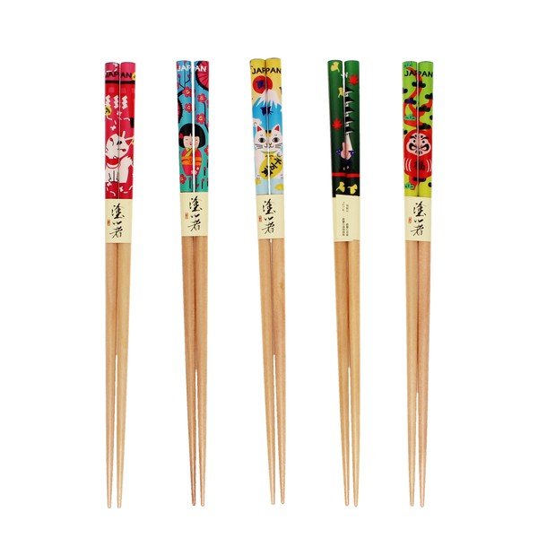 Dabīga toņa koka irbulīšu komplekts (5 gab.) Japanese Heritage – Rex London