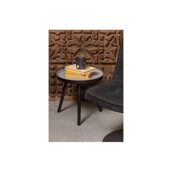 Melns kafijas galdiņš WOOOD Sasha, ø 41 cm-image-4