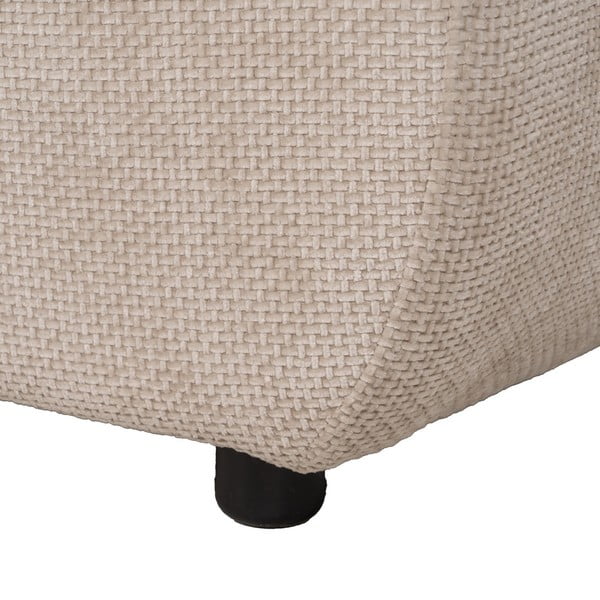 Bēšs kāju soliņš no šenila auduma Minimal – Ixia-image-3