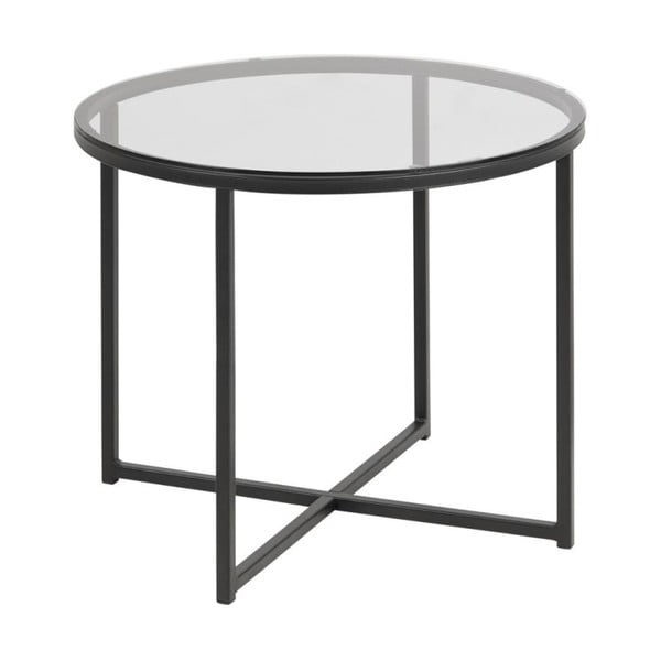 Sānu galdiņš ar stikla virsmu Actona Cross, ⌀ 55 cm