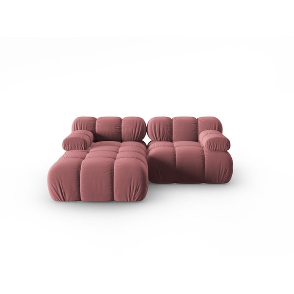 Rozā samta dīvāns 191 cm Bellis – Micadoni Home