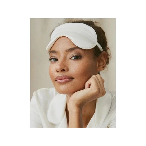 Balta zīda miega maska White – slip-image-1