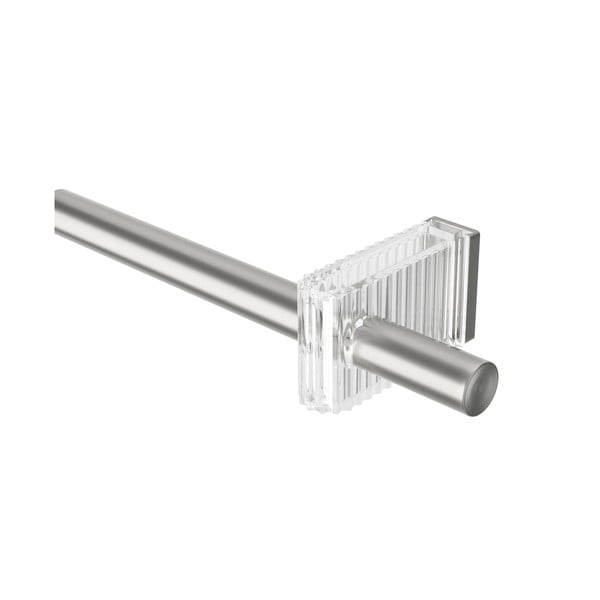 Matētas sudraba krāsas tērauda pagarināma aizkaru stanga 107–305 cm Flute – Umbra