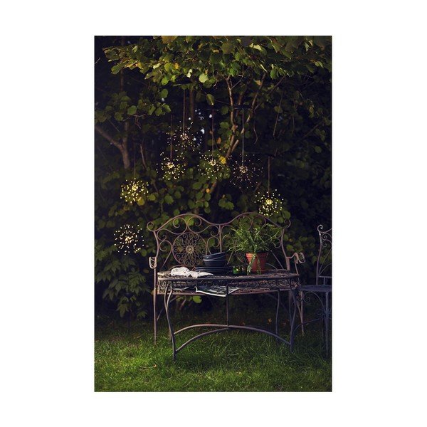 Āra LED piekarams apgaismojums ar baltām diodēm un saules baterijām Star Trading Firework, augstums 50 cm-image-4