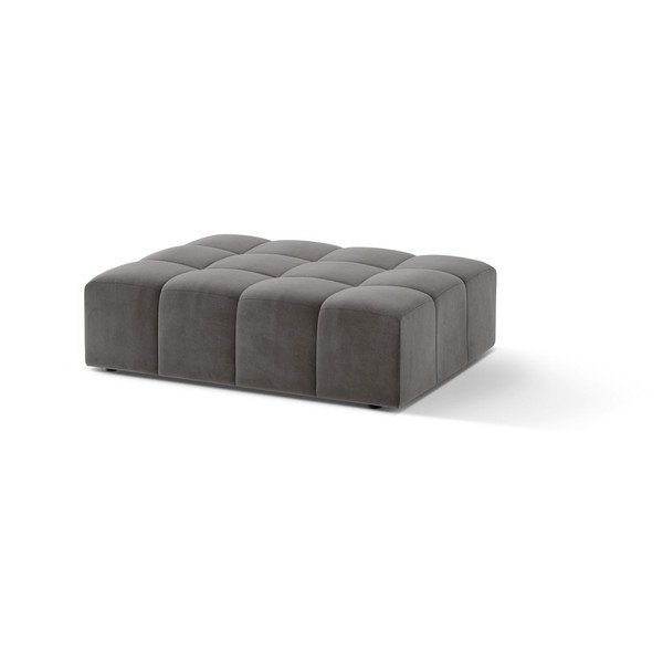 Pelēks samta kāju soliņš Chicago – Cosmopolitan Design-image-1