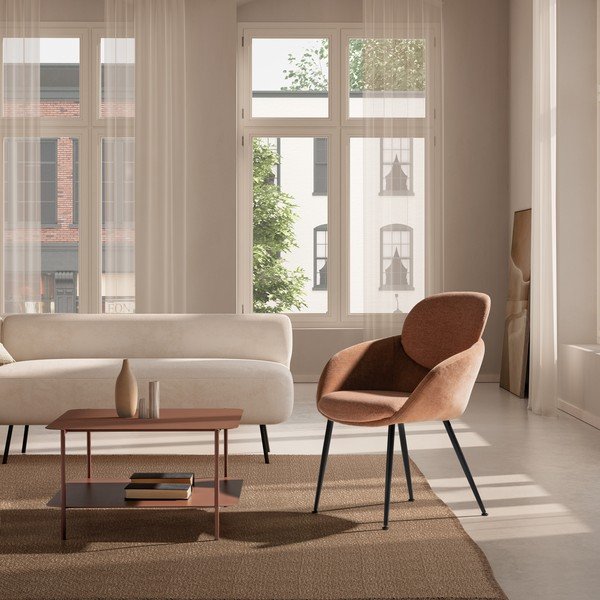 Terakotas oranžs atpūtas krēsls Nure – MOME-image-1