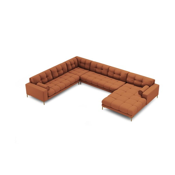 Ķieģeļu sarkans stūra dīvāns (ar kreiso stūri) Bali – Cosmopolitan Design-image-4