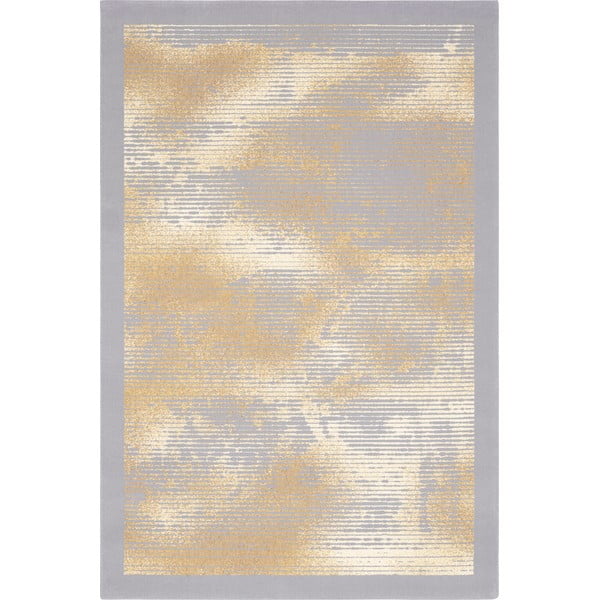 Pelēks/bēšs vilnas paklājs 100x180 cm Stratus – Agnella