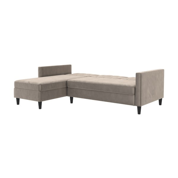 Bēšs samta stūra dīvāns Hartford – Støraa-image-3