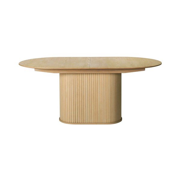 Izvelkams ēdamgalds ar papildu galda virsmu ar ozolkoka imitāciju 95x180 cm Nola – Unique Furniture-image-1