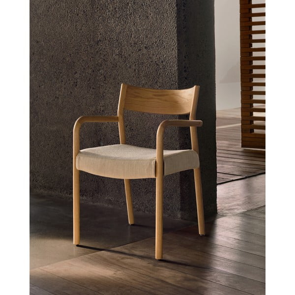 Bēšs/dabīga toņa pusdienu krēsls Falconera – Kave Home-image-1