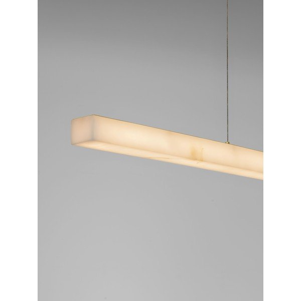 Balta/misiņa krāsas LED piekaramā lampa ar akmens imitāciju ar regulējamu spilgtumu Vaster – Nova Luce-image-2