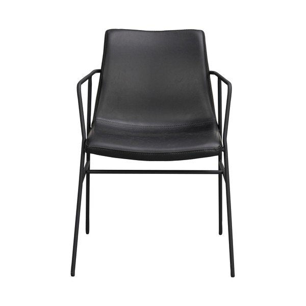 Melns ēdamistabas krēsls ar ādas imitācijas sēdekli Rowico Huntingbay-image-3