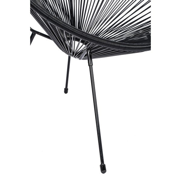 Melnu dārza krēslu komplekts Avocado un galds Loris, ø 35 cm-image-4