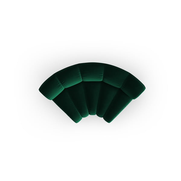 Zaļa samta modulārā dīvāna daļa (ar maināmu stūri) Lupine – Micadoni -image-2