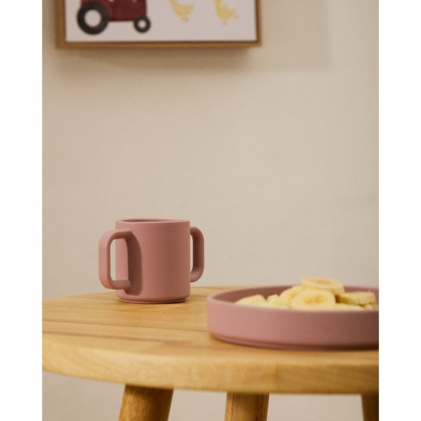 Gaiši rozā/tirkīzzilas silikona bērnu krūzes (2 gab.) Lili – Kave Home-image-3