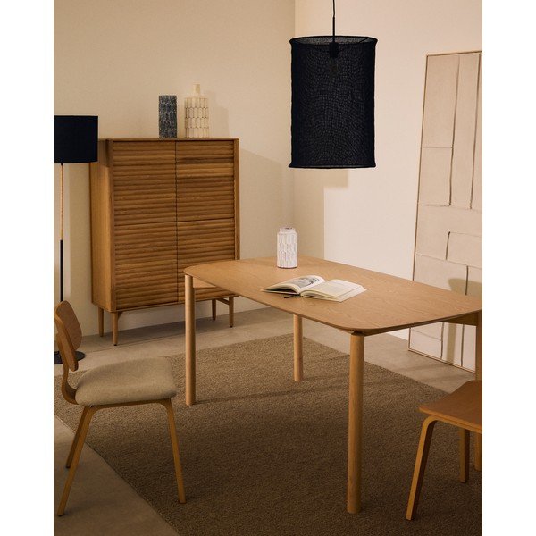 Ēdamgalds ar oškoka imitāciju 90x160 cm Indara – Kave Home-image-2