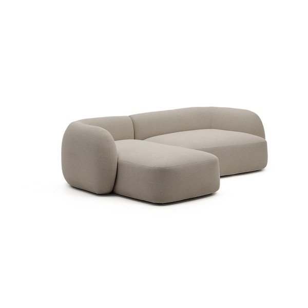 Pelēks stūra dīvāns no šenila auduma (ar kreiso stūri/ar zvilni) Martina – Kave Home-image-4