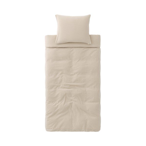 Bēša vienguļamā gultas veļa no lina maisījuma 150x200 cm Elly – Ellos Home