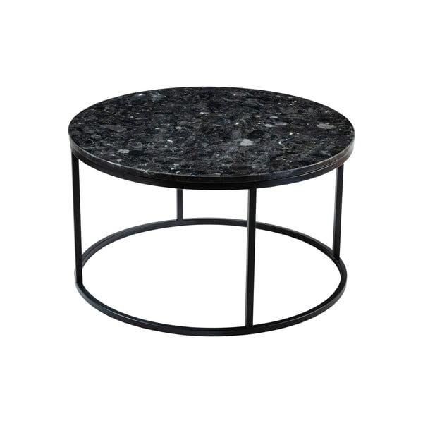 Melna granīta kafijas galdiņš RGE Black Crystal, ⌀ 85 cm
