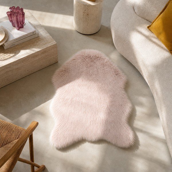 Rozā mākslīgā kažokāda Tiseco Home Studio Sheepskin, 60 x 90 cm-image-4